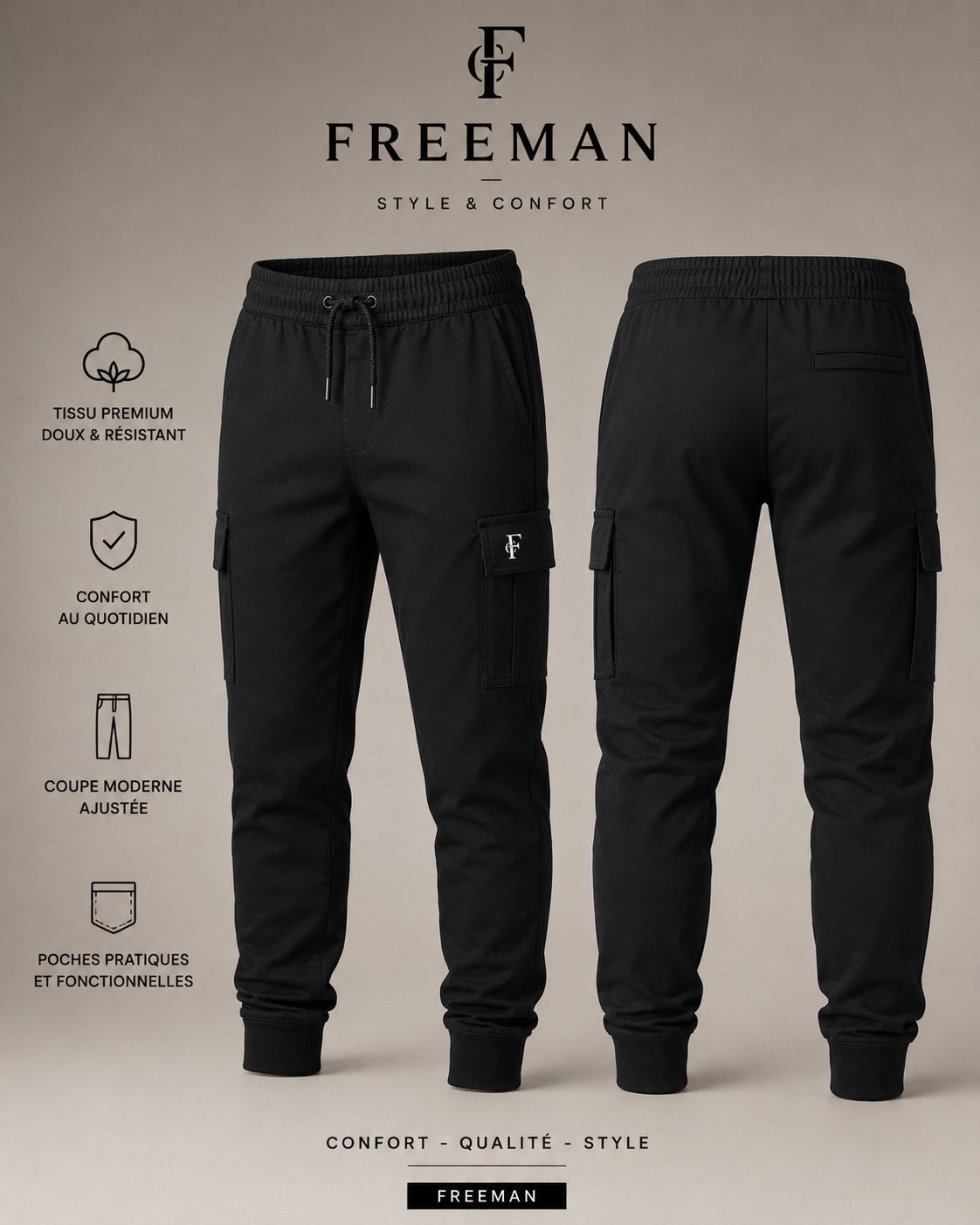 Pantalons Free man
